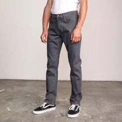 RVCA Denim Daggers Pigment Dyed Jeans In Vng