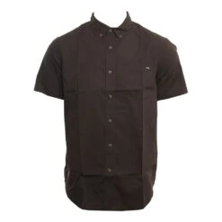 Billabong All Day Short Sleeve In Black Woven Shirt