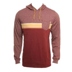 Rip Curl Surf Revival Hooded LS In Burgundy Shirt