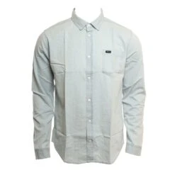 RVCA Hastings LS In Denim Woven Shirt