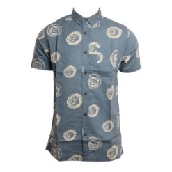 Rip Curl Saltwaters In Blue Woven Shirt