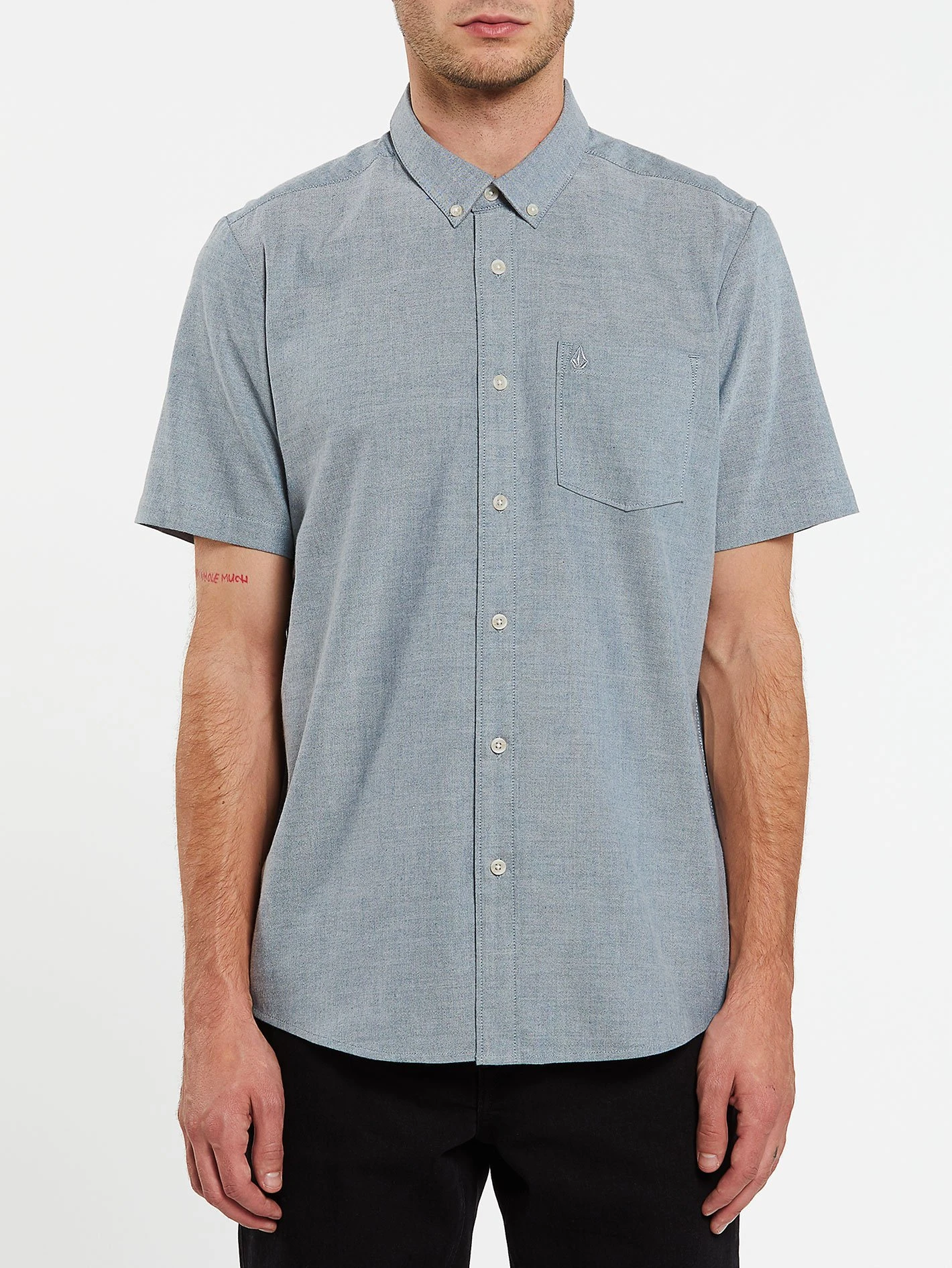 Volcom Everett Oxford In Blue Woven Shirt