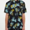 Volcom Solarizer In Navy Blue (Nvy) Woven Shirt