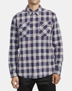 RVCA Thatll Work Flannel In Blue Shirt