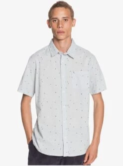 Quiksilver Spilled Rice In Blue Woven Shirt