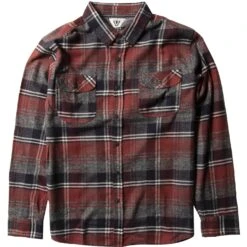 Vissla Central Coast Flannel In Blood 2 (Bo2) Woven Shirt