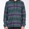 Billabong Baja Hooded Flannel In Black Shirt
