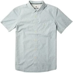 Vissla Code Breaker Eco In Blue Woven Shirt