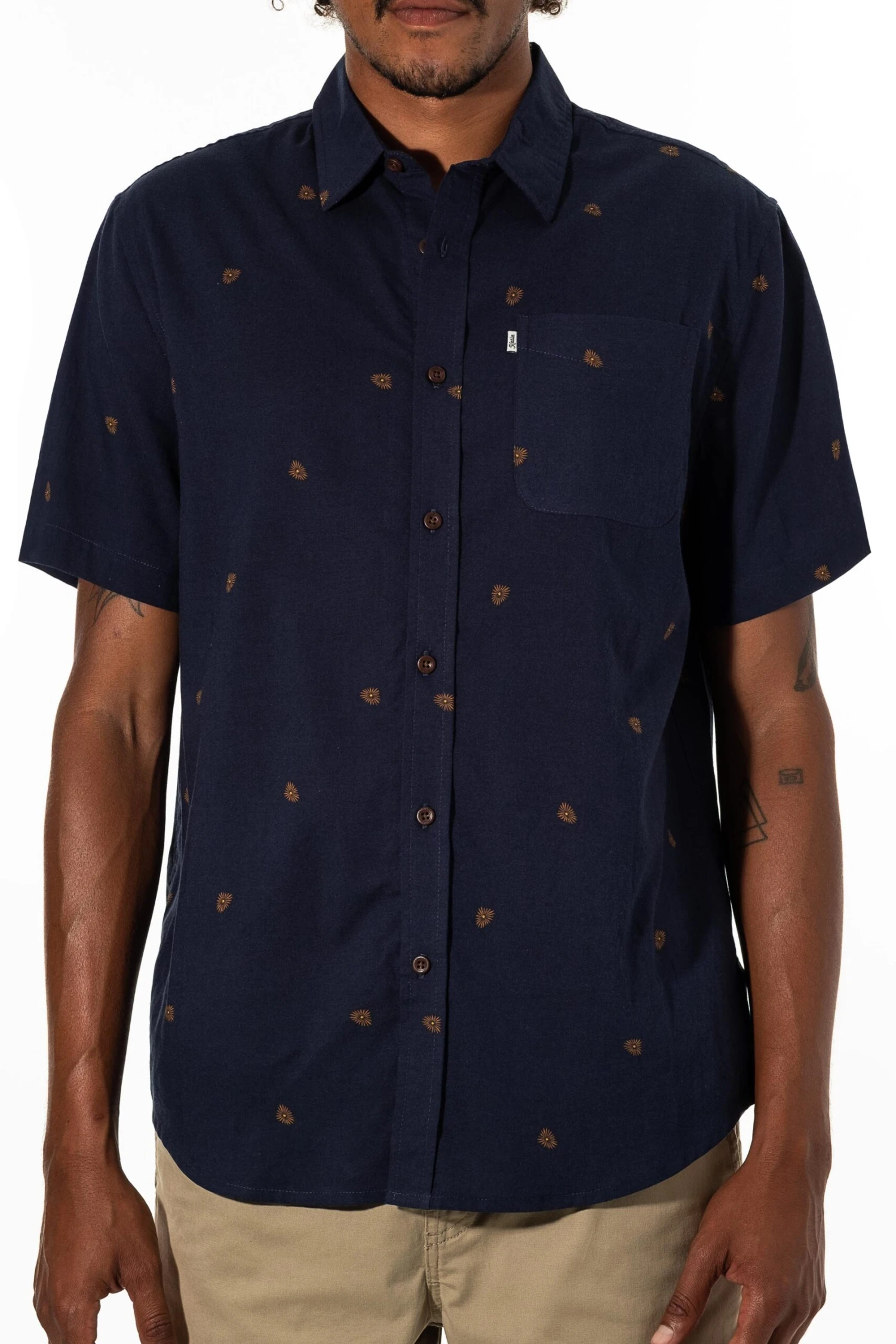 Katin Jefferson In Navy Blue (Nvy) Woven Shirt