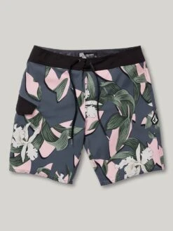 Volcom Window Pane Mod-Tech In Black Boardshort