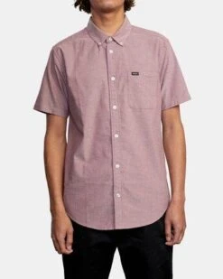 RVCA That'll Do Stretch In Cranberry (Crn) Woven Shirt