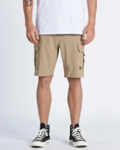 Billabong Combat Bottle Opener Submersible In Gravel Heather Shorts